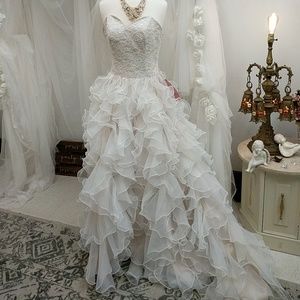 Beautiful coffee and cream Wedding dress